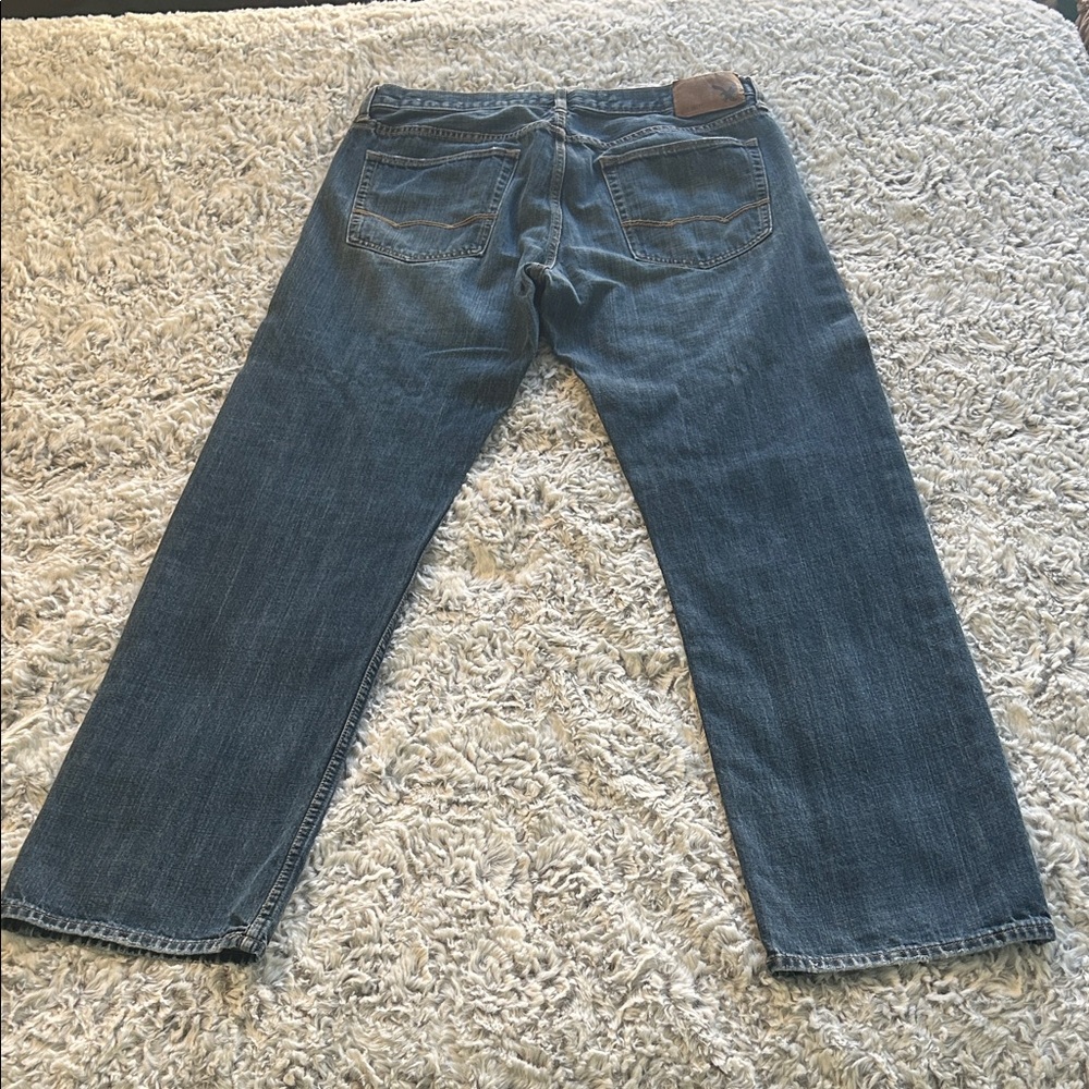 Mens American Eagle Loose Fit Blue Jeans Size 34/34 - Picture 8 of 9